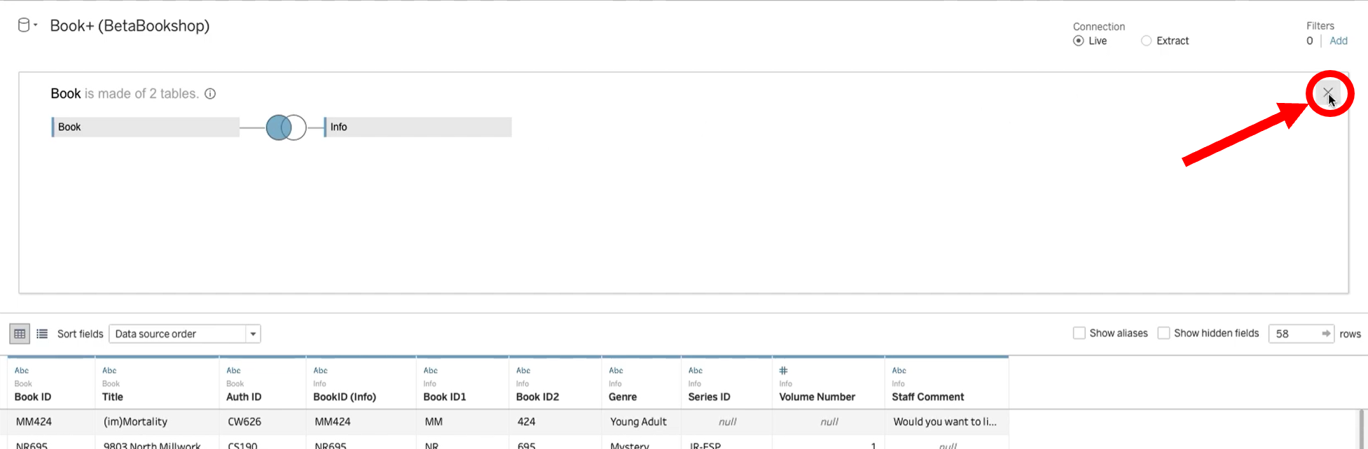 How to exit Tableau Physical Layer