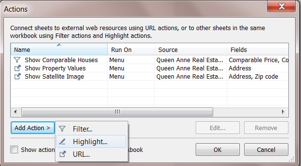 Highlight actions in tableau online and tableau server in Tableau 2020.4